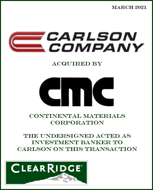 Carlson Company Tulsa, OK acquired