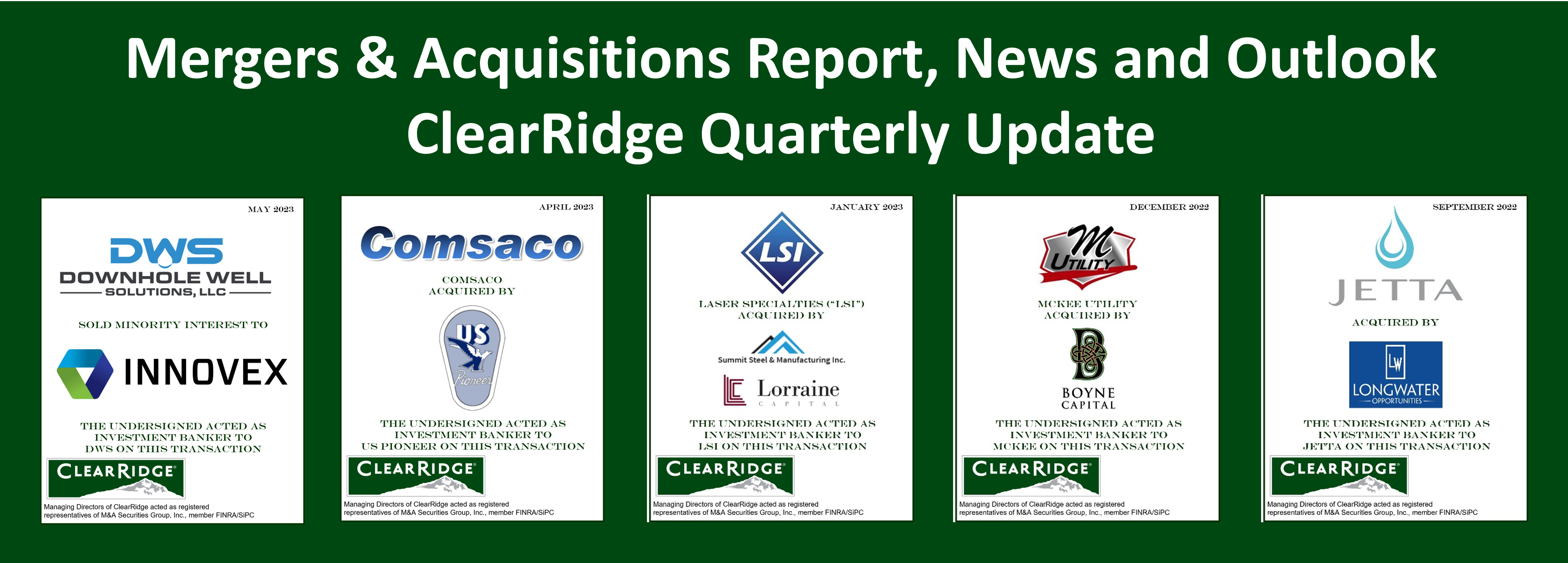 Mergers & Acquisitions Report