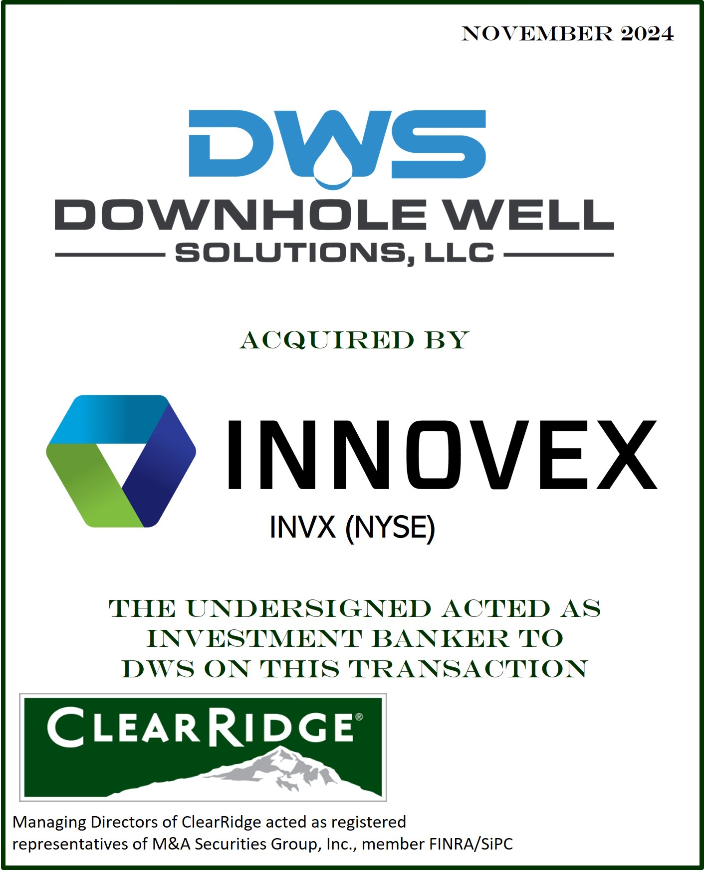 DWS Innovex ClearRidge